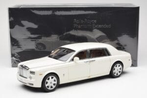 Rolls-Royce Phantom VII EWB English Baltas Kyosho 1:18 08841EW2 Metalas - nuotrauka 8 iš 8