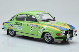Saab 96 V4 #2 S. Blomqvist / H. Sylvan Rally Sweden 1976 IXO 1:18 18RMC085B Metalas - nuotrauka 4 iš 6