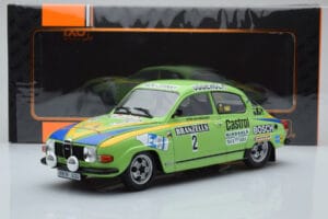 Saab 96 V4 #2 S. Blomqvist / H. Sylvan Rally Sweden 1976 IXO 1:18 18RMC085B Metalas - nuotrauka 6 iš 6