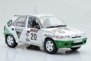 Skoda Felicia #20 S. Blomqvist / B. Cederberg Rally RAC Lombard 1995 IXO 1:18 18RMC147 Metalas - nuotrauka 4 iš 6