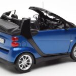Smart Fortwo 451 Cabrio Mėlynas & Juodas Minichamps 1:18 - image 3 of 8