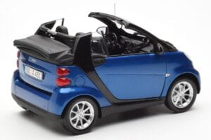 Smart Fortwo 451 Cabrio Mėlynas & Juodas Minichamps 1:18 150036330 Metalas - nuotrauka 3 iš 8