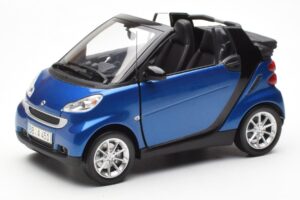 Smart Fortwo 451 Cabrio Mėlynas & Juodas Minichamps 1:18