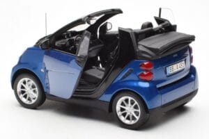 Smart Fortwo 451 Cabrio Mėlynas & Juodas Minichamps 1:18 150036330 Metalas - nuotrauka 5 iš 8