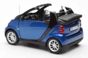 Smart Fortwo 451 Cabrio Mėlynas & Juodas Minichamps 1:18 150036330 Metalas - nuotrauka 7 iš 8
