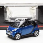 Smart Fortwo 451 Cabrio Mėlynas & Juodas Minichamps 1:18 - image 8 of 8