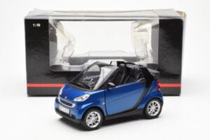 Smart Fortwo 451 Cabrio Mėlynas & Juodas Minichamps 1:18 150036330 Metalas - nuotrauka 8 iš 8