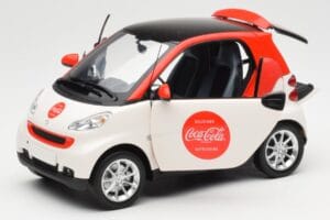 Smart Fortwo 451 Coca-Cola Minichamps 1:18 150036301 Metalas - nuotrauka 2 iš 8
