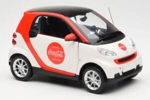 Smart Fortwo 451 Coca-Cola Minichamps 1:18 150036301 Metalas - nuotrauka 6 iš 8