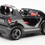 Smart Fortwo Crossblade Kabrioletas Sidabrinis Juodas Kyosho 1:18 - image 2 of 6