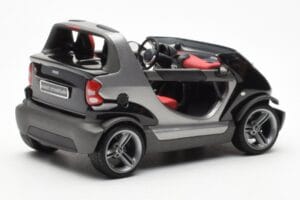 Smart Fortwo Crossblade Kabrioletas Sidabrinis Juodas Kyosho 1:18 13440 Metalas - nuotrauka 2 iš 6