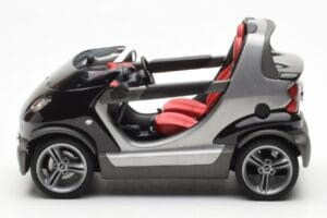 Smart Fortwo Crossblade Kabrioletas Sidabrinis Juodas Kyosho 1:18 13440 Metalas - nuotrauka 3 iš 6