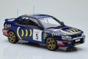 Subaru Impreza 555 #5 C. Sainz / L. Moya Tour de Corse 1995 IXO 1:18 18RMC063A Metalas - nuotrauka 4 iš 6