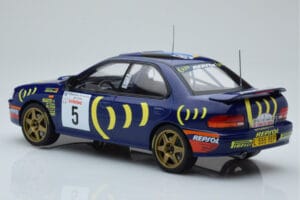 Subaru Impreza 555 #5 C. Sainz / L. Moya Tour de Corse 1995 IXO 1:18 18RMC063A Metalas - nuotrauka 5 iš 6
