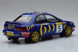 Subaru Impreza #5 C. Sainz / L. Moya 2nd Place Rally Monte Carlo 1995 Kyosho 1:18 08962B Metalas - nuotrauka 3 iš 9
