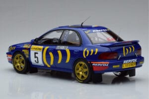 Subaru Impreza #5 C. Sainz / L. Moya 2nd Place Rally Monte Carlo 1995 Kyosho 1:18 08962B Metalas - nuotrauka 6 iš 9