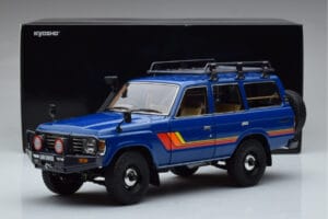 Toyota Land Cruiser 60 Mėlynas Su Papildomais Dalimis Kyosho 1:18 08956XBL Metalas - nuotrauka 11 iš 11