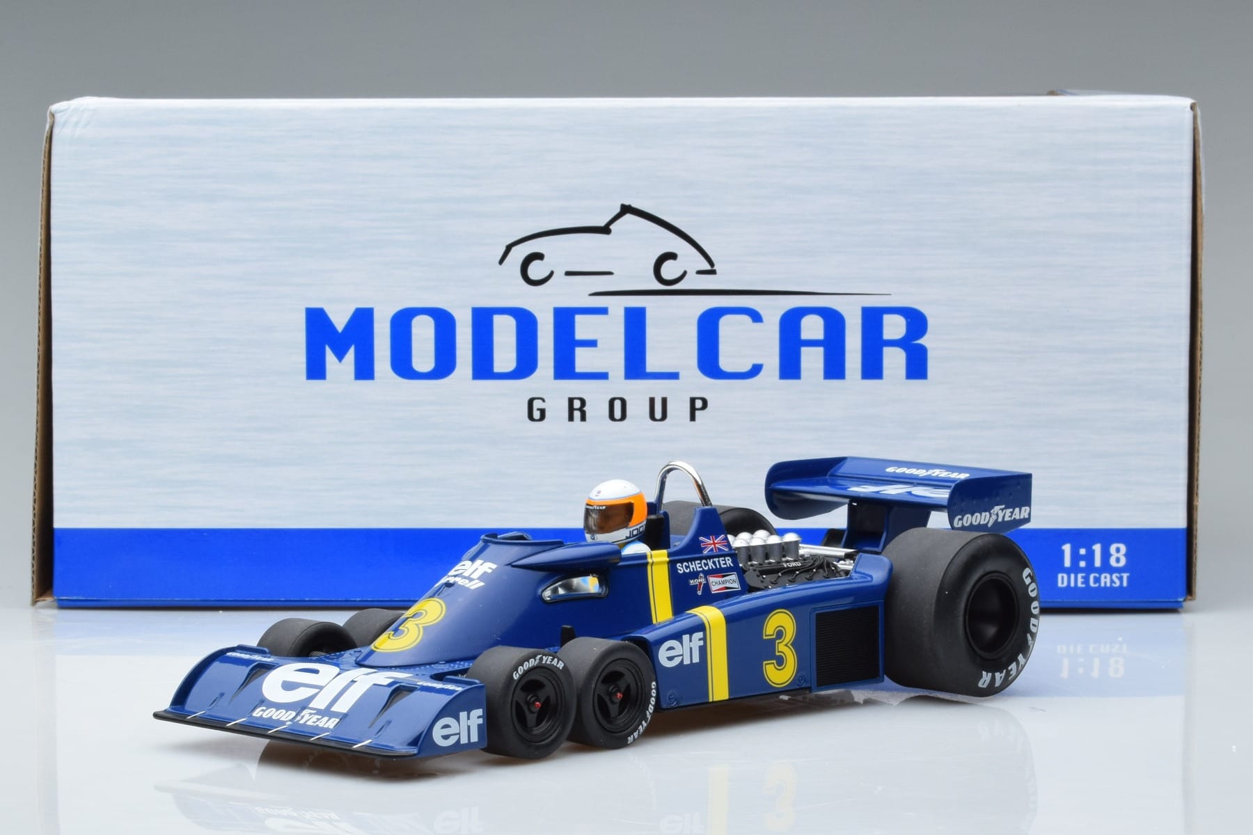 Tyrrell P34 Elf #3 J. Scheckter Winner Sweden GP 1976 MCG 1:18 MCG18614F Metalas - nuotrauka 6 iš 6