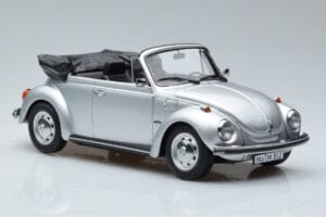Volkswagen Beetle 1303 Kabrioletas Sidabrinis Norev 1:18 188530 Metalas - nuotrauka 4 iš 6