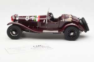 Alfa Romeo 1750 GS Spider #84 T. Nuvolari / B. Guidotti Mille Miglia Winner 1930 CMC 1:18 M-141 Metalas - nuotrauka 3 iš 6