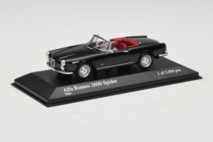 Alfa Romeo 2600 Spider Juodas Minichamps 1:43 400120630 Metalas - nuotrauka 2 iš 4