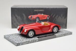 Alfa Romeo 6C 2500 SS Corsa Spider Raudonas Minichamps 1:18 107120230 Derva - nuotrauka 6 iš 6