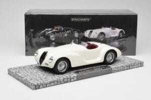 Alfa Romeo 6C 2500 SS Corsa Spider Baltas Minichamps 1:18 107120232 Derva - nuotrauka 6 iš 6