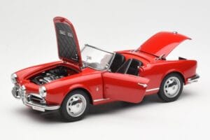 Alfa Romeo Giulietta 1300 Spider Raudonas AUTOart 1:18 70157 Metalas - nuotrauka 2 iš 8
