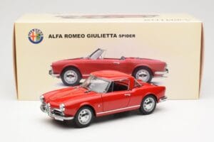 Alfa Romeo Giulietta 1300 Spider Raudonas AUTOart 1:18 70157 Metalas - nuotrauka 8 iš 8