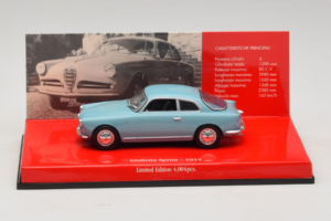 Alfa Romeo Giulietta Sprint Šviesiai Mėlynas Minichamps 1:43 403120403 Metalas