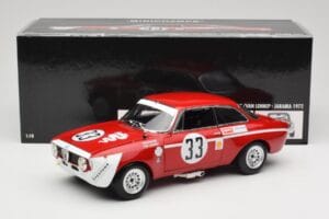 Alfa Romeo GTA 1300 Junior #33 T. Hezemans / G. van Lennep Hezemans Jarama 1972 Minichamps 1:18 100721233 Metalas - nuotrauka 8 iš 8