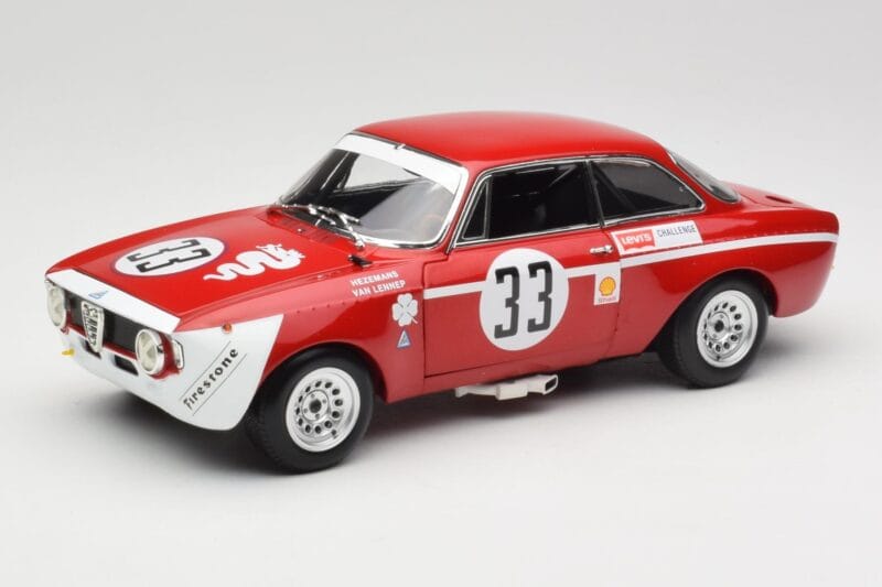 Alfa Romeo GTA 1300 Junior #33 T. Hezemans / G. van Lennep Hezemans Jarama 1972 Minichamps 1:18 100721233 Metalas