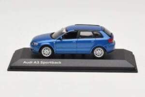 Audi A3 8P Sportback Mauritius Blue Minichamps 1:43 5010403033 Metalas