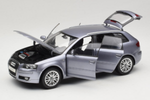 Audi A3 8P Sportback Light Blue Metallic Kyosho 1:18 5010403025 Metalas - nuotrauka 2 iš 8