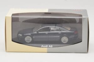 Audi A8 D3 Blue Metallic Light Interior Minichamps 1:43 20000001386003 Metalas - nuotrauka 4 iš 4