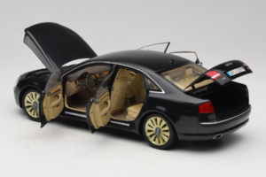 Audi A8 D3 W12 Juodas Kyosho 1:18 5010508135 Metalas - nuotrauka 5 iš 8