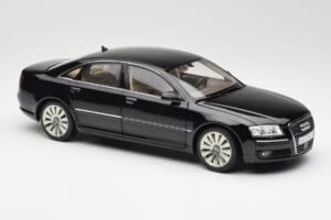 Audi A8 D3 W12 Juodas Kyosho 1:18 09212BK Metalas - nuotrauka 6 iš 8
