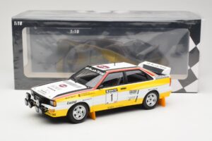 Audi Quattro A2 Audi Sport #1 W. Röhrl / C. Geistdörfer DNF Sanyo Rally of New Zealand 1984 Minichamps 1:18 155841101 Metalas - nuotrauka 6 iš 6