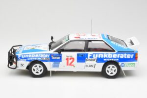 Audi Quattro A2 #12 H. Wittmann / R. Diekmann Safari Rally 1984 Sun Star 1:18 4246 Metalas - nuotrauka 4 iš 8