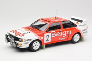 Audi Quattro A2 #2 B. Waldegård / H-T. Thorszelius Belga Team Winners Boucles de Spa 1985 Minichamps 1:18 155851102 Metalas