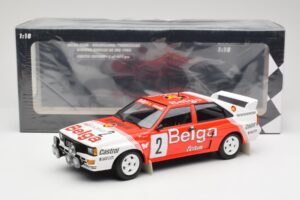 Audi Quattro A2 #2 B. Waldegård / H-T. Thorszelius Belga Team Winners Boucles de Spa 1985 Minichamps 1:18 155851102 Metalas - nuotrauka 6 iš 6