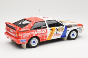 Audi Quattro A2 Schmidt Motorsport #2 H. Demuth / W. Lux Winners Hunsrück Rally 1984 Minichamps 1:18 155841102 Metalas - nuotrauka 2 iš 6