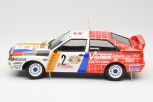 Audi Quattro A2 Schmidt Motorsport #2 H. Demuth / W. Lux Winners Hunsrück Rally 1984 Minichamps 1:18 155841102 Metalas - nuotrauka 3 iš 6
