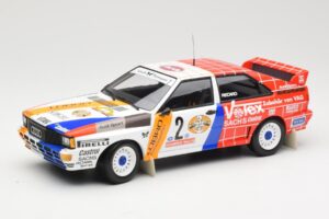 Audi Quattro A2 Schmidt Motorsport #2 H. Demuth / W. Lux Winners Hunsrück Rally 1984 Minichamps 1:18 155841102 Metalas