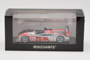 Audi R10 TDI LMP1 #3 L. Luhr / A. Premat / M. Rockenfeller 24 Hours of Le Mans 2008 Minichamps 1:43 400089903 Metalas - nuotrauka 4 iš 4