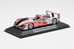 Audi R10 TDI LMP1 #2 R. Capello / T. Kristensen / A. McNish 24 Hours of Le Mans 2007 Minichamps 1:43 5020700223 Metalas - nuotrauka 2 iš 4