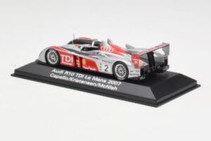 Audi R10 TDI LMP1 #2 R. Capello / T. Kristensen / A. McNish 24 Hours of Le Mans 2007 Minichamps 1:43 5020700223 Metalas - nuotrauka 3 iš 4