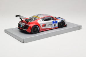 Audi R8 LMS #99 F. Biela / P. Kaffer / M. Fässler / M. Hennerici Phoenix Racing 24 Hours Nürburgring 2009 Spark 1:18 18S041 D - nuotrauka 3 iš 6