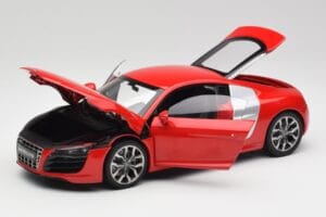 Audi R8 V10 Brilliant Raudonas Kyosho 1:18 09216RR Metalas - nuotrauka 2 iš 8