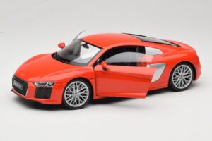 Audi R8 V10 Raudonas Welly 1:18 18052W Metalas - nuotrauka 2 iš 8